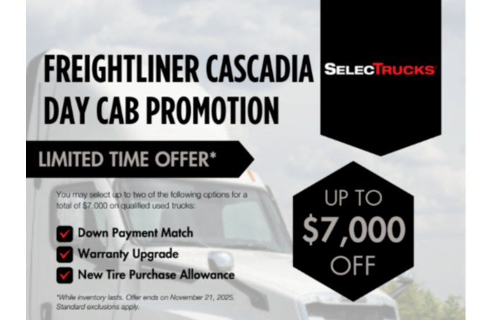 Save Up to $7,000 on Your Next Freightliner Cascadia